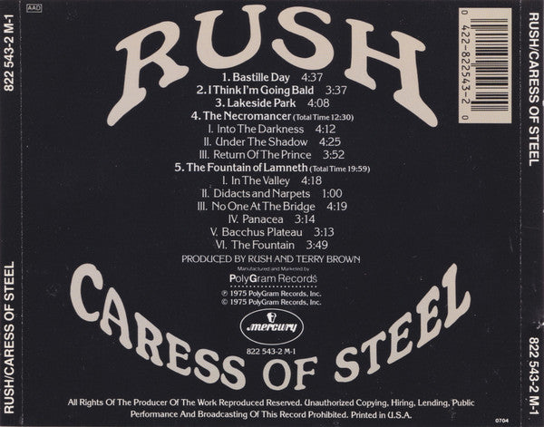Rush : Caress Of Steel (CD, Album, RE)
