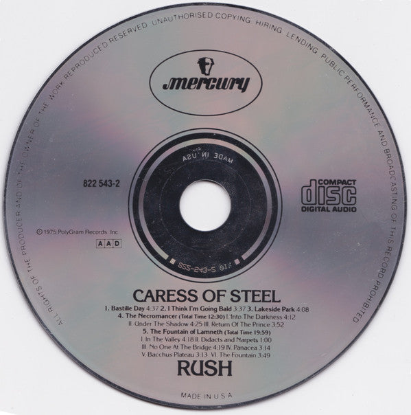 Rush : Caress Of Steel (CD, Album, RE)