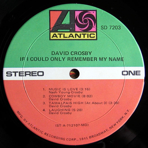 David Crosby : If I Could Only Remember My Name (LP, Album, MO )