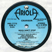 Chanson : Rock Don't Stop (12", Promo)