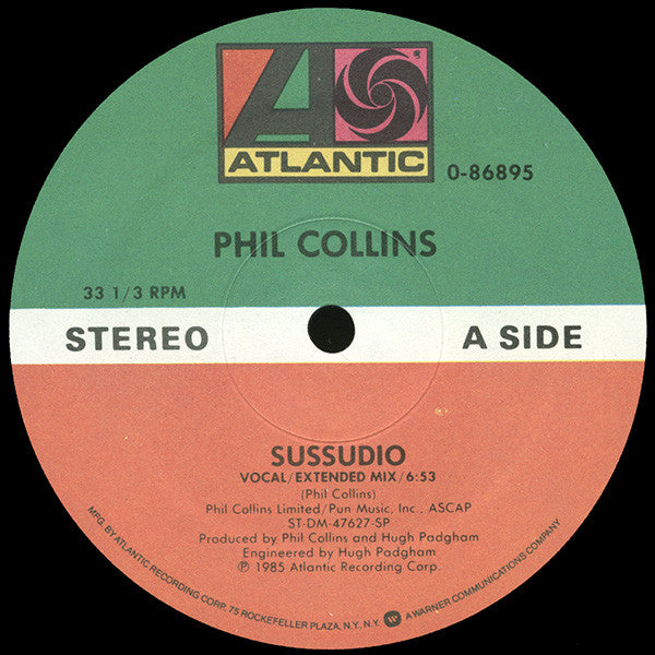 Phil Collins : Sussudio (12", Maxi, SP )