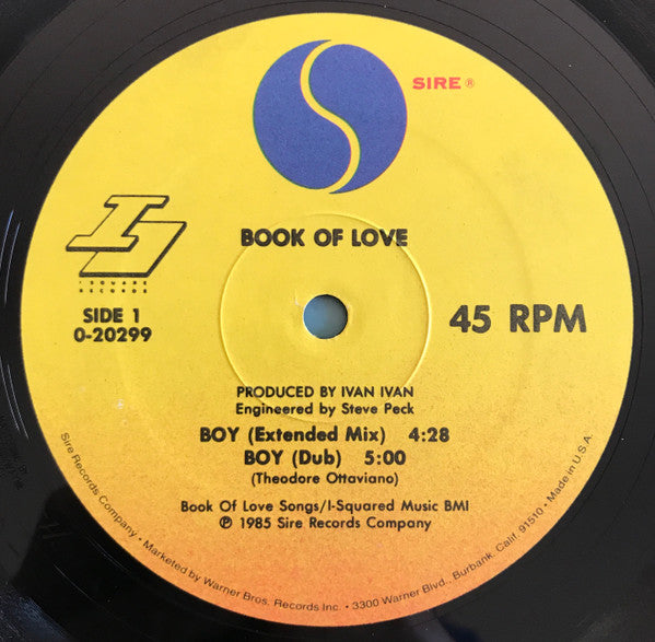 Book Of Love : Boy (12", Maxi, SRC)