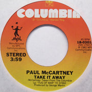 Paul McCartney : Take It Away (7", Single, Ter)