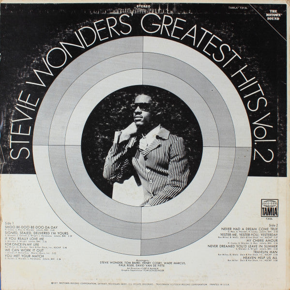 Stevie Wonder : Stevie Wonder's Greatest Hits Vol. 2 (LP, Comp, Hol)
