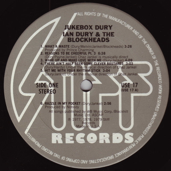 Ian Dury And The Blockheads : Jukebox Dury (LP, Comp)