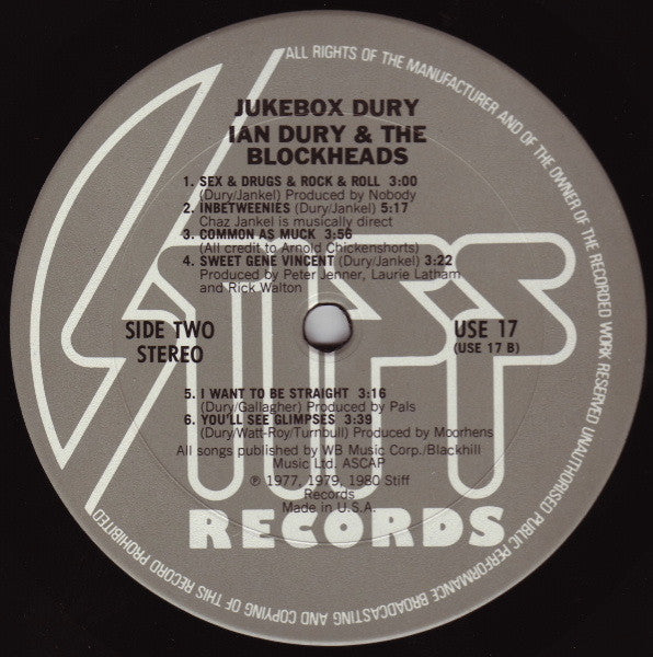 Ian Dury And The Blockheads : Jukebox Dury (LP, Comp)
