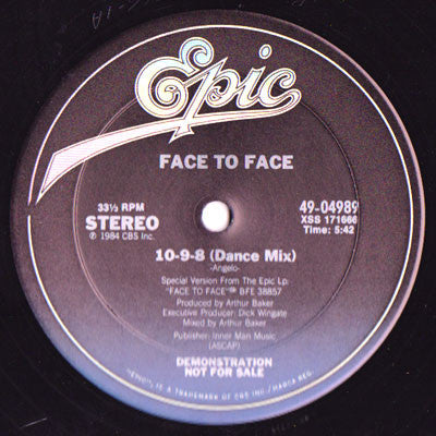 Face To Face (3) : 10-9-8 (12", Promo)
