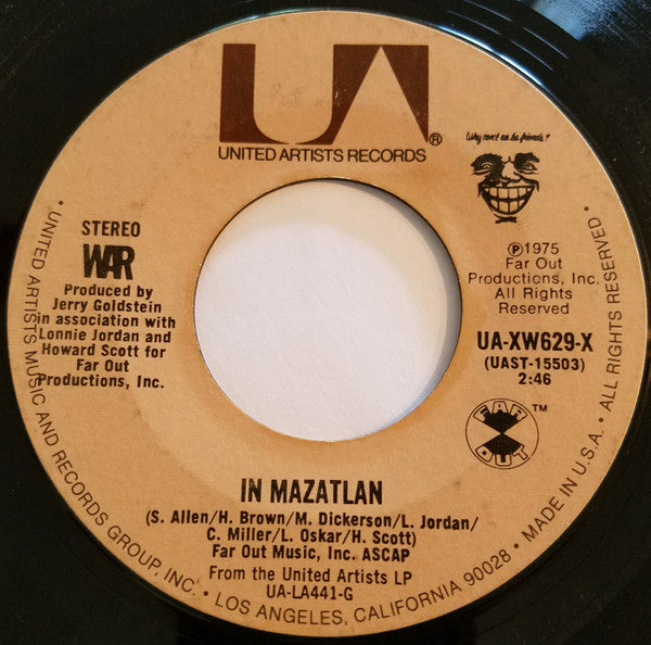 War : Why Can't We Be Friends? (7", Single, Styrene, Ter)