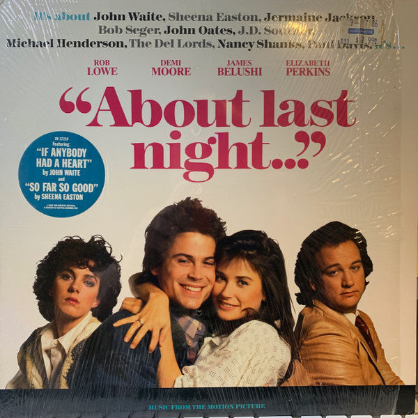 Various : "About Last Night..." (Music From The Motion Picture) (LP, Album, Spe)