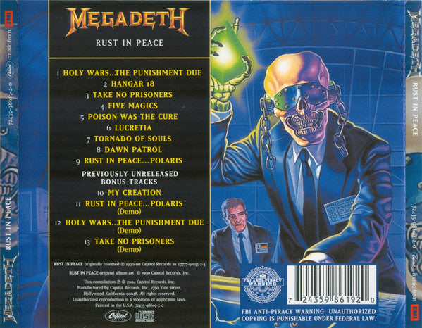 Megadeth : Rust In Peace (CD, Album, RE, RM)