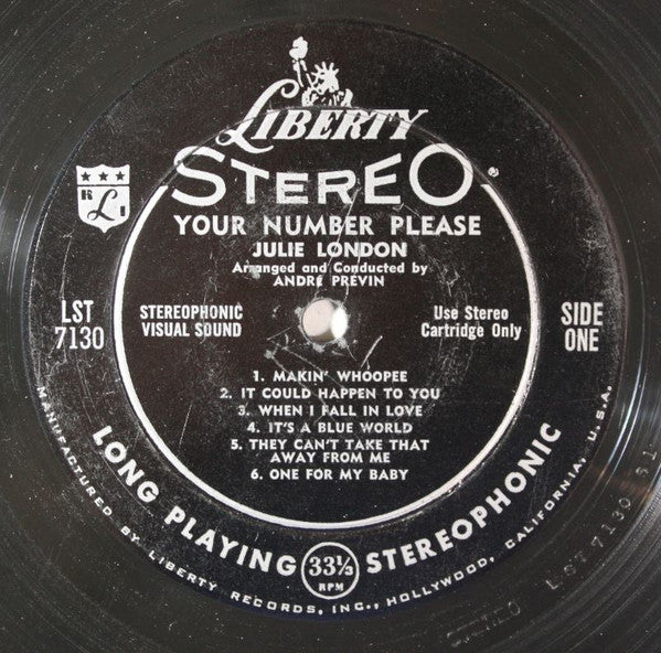 Julie London : Your Number Please... (LP, Album)