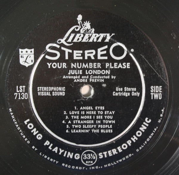 Julie London : Your Number Please... (LP, Album)
