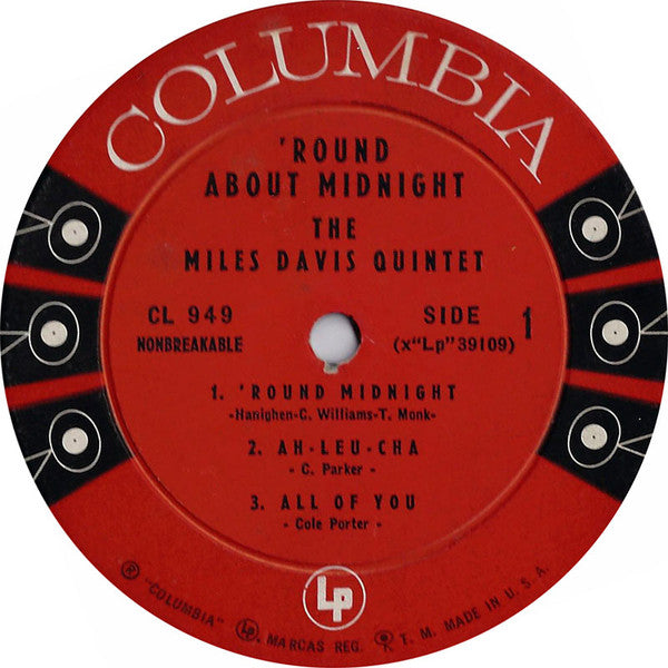 Miles Davis : 'Round About Midnight (LP, Album, Mono)