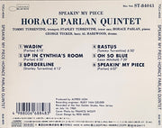 Horace Parlan Quintet : Speakin' My Piece (CD, Album, RE)