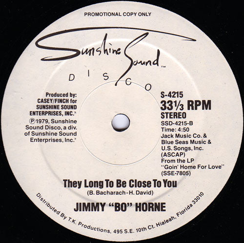 Jimmy "Bo" Horne : You Get Me Hot (12", Promo)