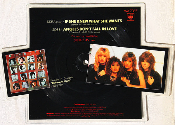 Bangles : If She Knew What She Wants (7", Shape, Single, Pic)