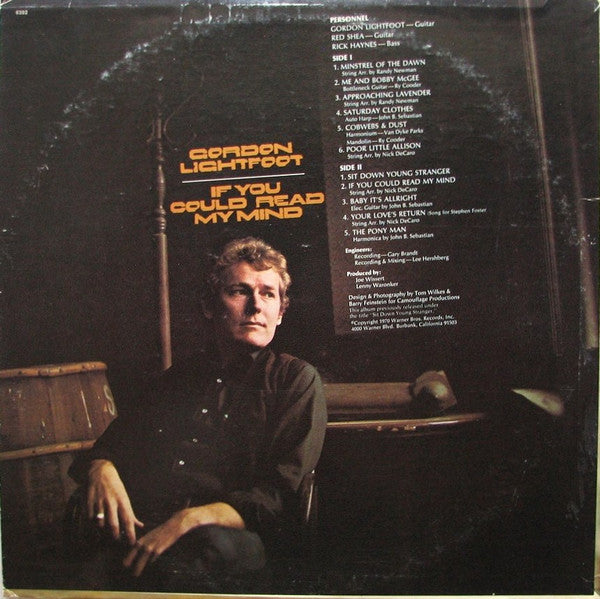 Gordon Lightfoot : If You Could Read My Mind (LP, Album, RE, Ter)