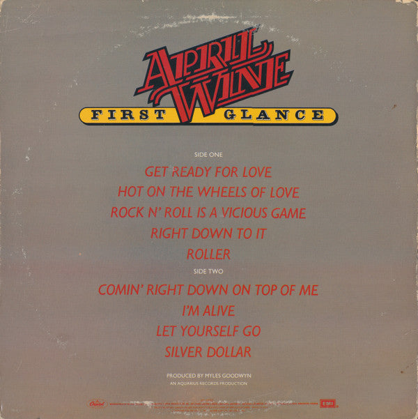 April Wine : First Glance (LP, Album, Jac)