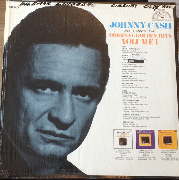 Johnny Cash And The Tennessee Two* : Original Golden Hits Volume I (LP, Comp)