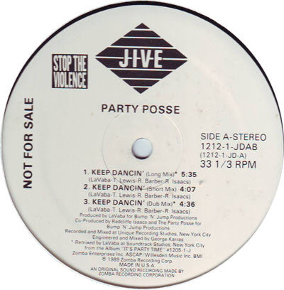 Party Posse : Keep Dancin' / Strivin' (12", Promo)
