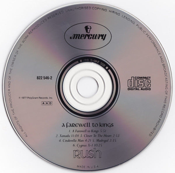Rush : A Farewell To Kings (CD, Album, RE, RP)