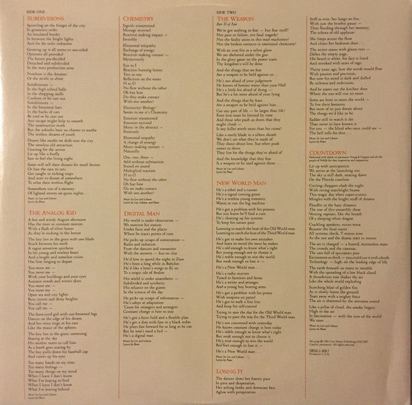 Rush : Signals (LP, Album, Club, CRC)