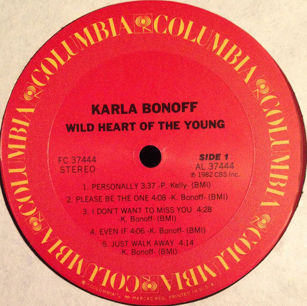 Karla Bonoff : Wild Heart Of The Young (LP, Album, Pit)