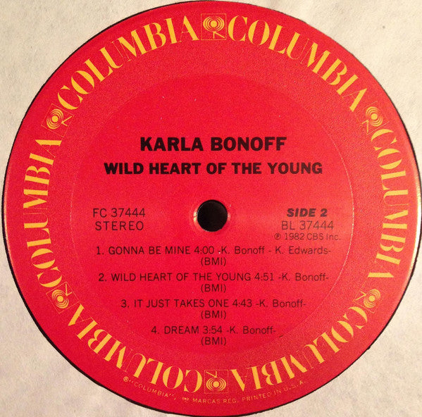 Karla Bonoff : Wild Heart Of The Young (LP, Album, Pit)
