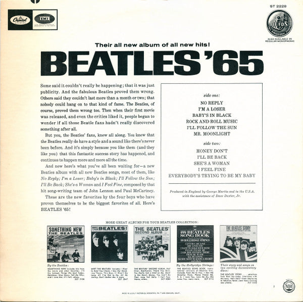 The Beatles : Beatles '65 (LP, Album, Scr)