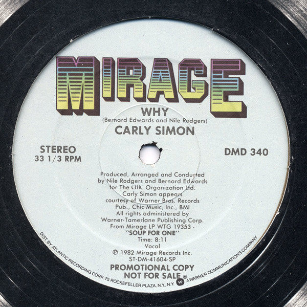 Carly Simon / Chic : Why (12", Promo)