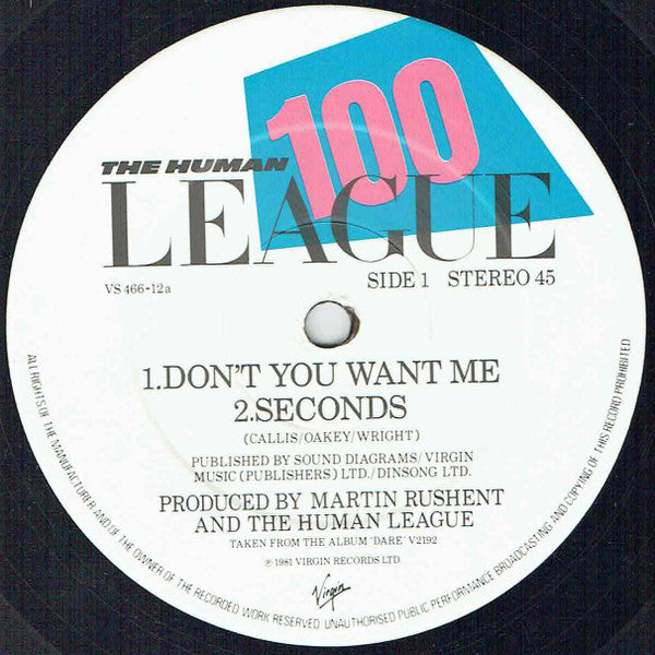 The Human League : Don't You Want Me (12", Single)