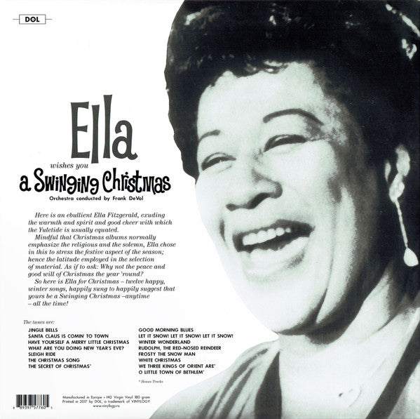 Ella Fitzgerald : Ella Wishes You A Swinging Christmas (LP, Album, Pic, RE)