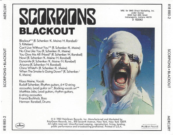 Scorpions : Blackout (CD, Album, Club, RE, BMG)