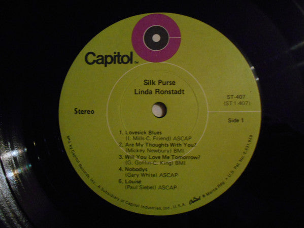 Linda Ronstadt : Silk Purse (LP, Album, Los)