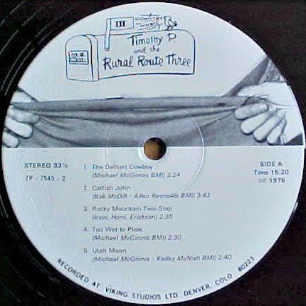 Timothy P. & Rural Route Three : Utah Moon (LP)