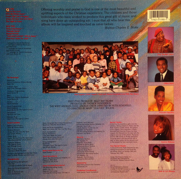 West Angeles Church Of God In Christ Angelic Choir, Clifton Davis, Fred "Re-Run" Berry, Deniece Williams, Bebe & Cece Winans, Tramaine Hawkins : Children In Praise (LP)