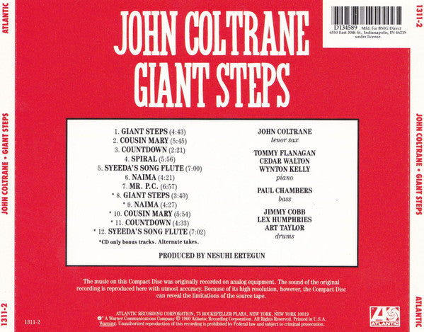 John Coltrane : Giant Steps (CD, Album, Club, RE)