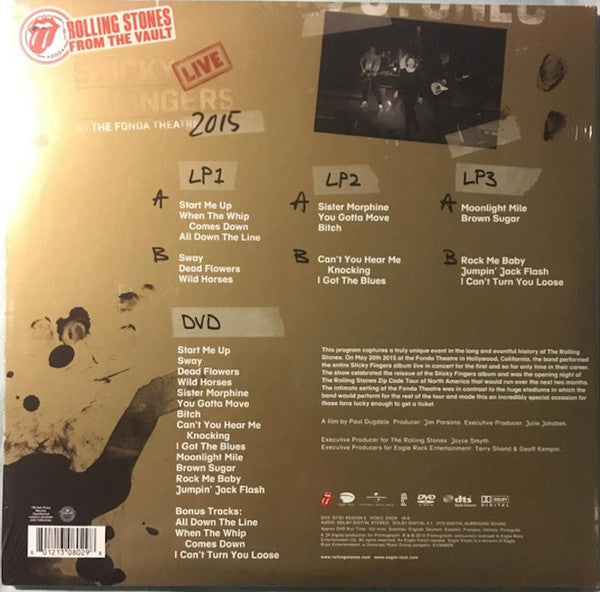 The Rolling Stones : Sticky Fingers Live At The Fonda Theatre (3xLP, Album + DVD-V, Multichannel, NTSC)