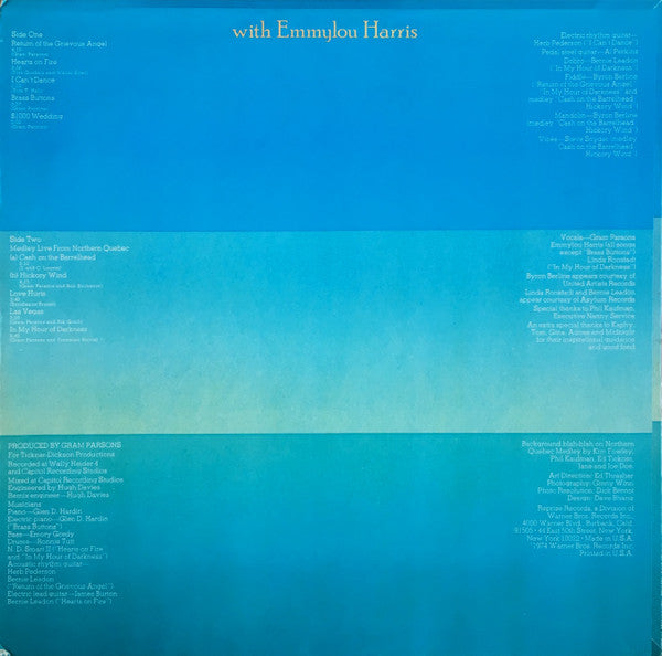 Gram Parsons : Grievous Angel (LP, Album, Ter)