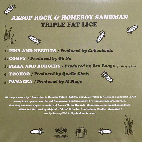 Aesop Rock & Homeboy Sandman : Triple Fat Lice (12", EP)