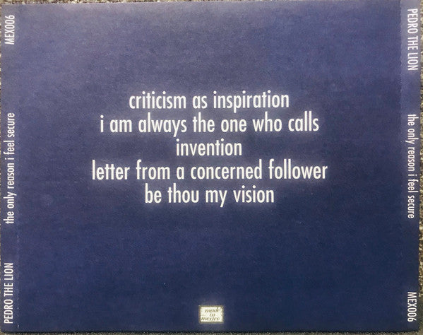 Pedro The Lion : The Only Reason I Feel Secure (CD, EP)