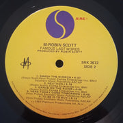 M (2) / Robin Scott : Famous Last Words (LP, Album)