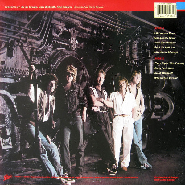 REO Speedwagon : Wheels Are Turnin' (LP, Album, Pit)