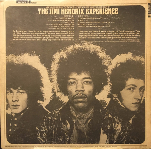 The Jimi Hendrix Experience : Are You Experienced? (LP, Album, Pit)