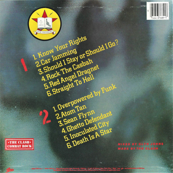 The Clash : Combat Rock (LP, Album, RE, RP, Ter)