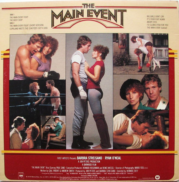 Barbra Streisand : The Main Event (A Glove Story) (Music From The Original Motion Picture Soundtrack) (LP, Album, San)