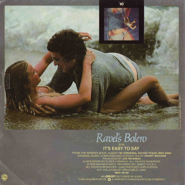 Henry Mancini : Ravel's Bolero (7", Single, Pos)