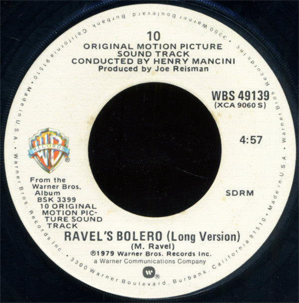 Henry Mancini : Ravel's Bolero (7", Single, Pos)