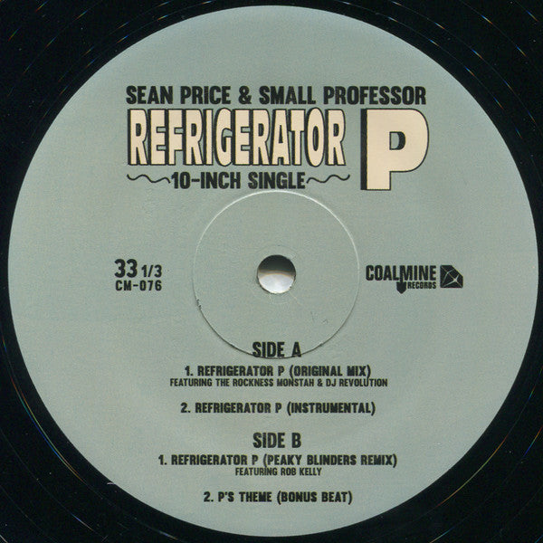 Sean Price & Small Professor : Refrigerator P  (10", Single, Ltd)