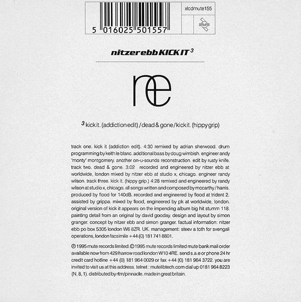 Nitzer Ebb : Kick It³ (CD, Single, Ltd, Car)